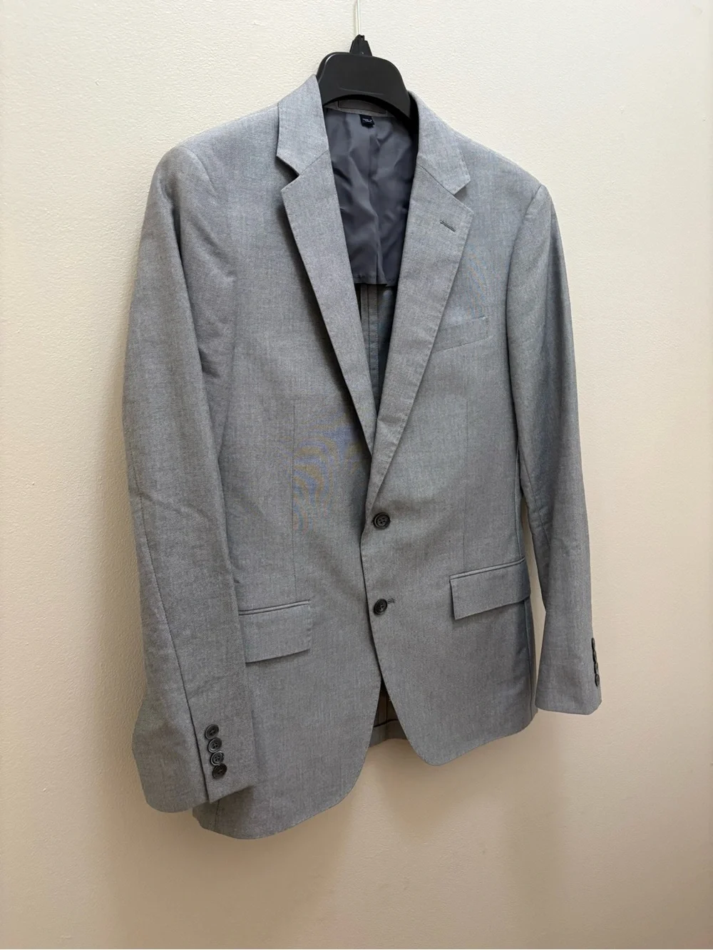 J. Crew $348 Gray Ludlow Slim Suit Jacket In Portuguese Cotton Oxford Size 38R M